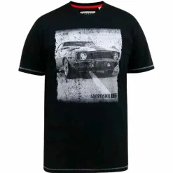 Discount D555 Kenton Herre T-shirt Plus Size - Black