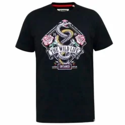 Sale D555 Malcom Herre T-shirt Plus Size - Black