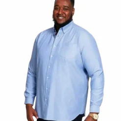 Sale D555 Richard Herre Skjorte Plus Size - Sky Blue