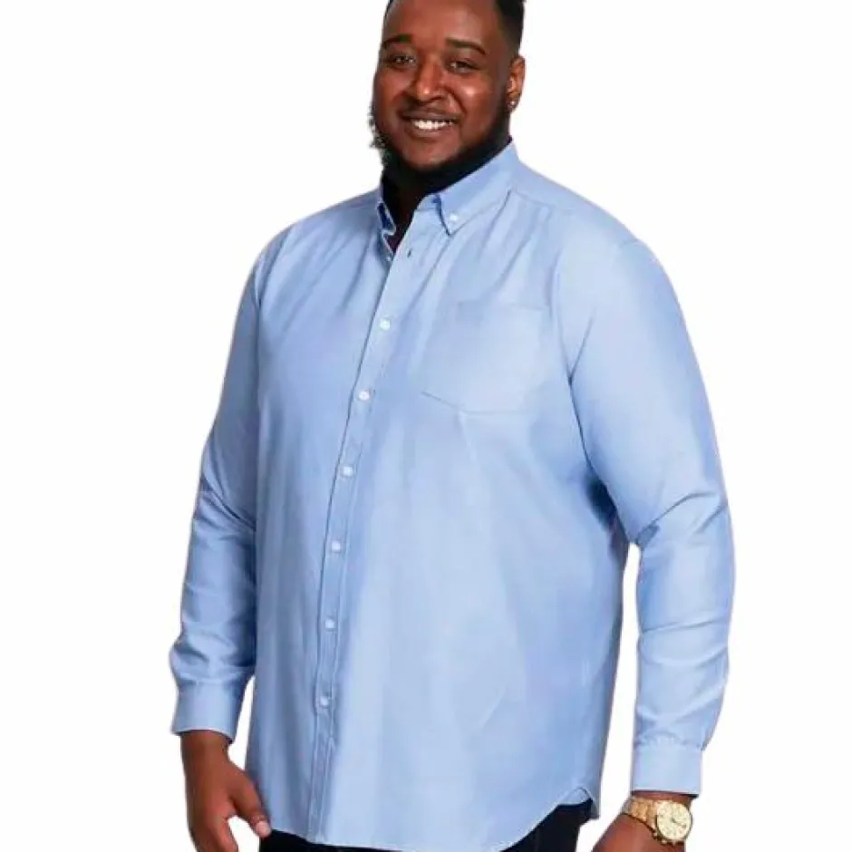 Sale D555 Richard Herre Skjorte Plus Size - Sky Blue