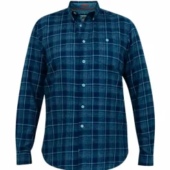 Clearance D555 Sonny Herre Skjorte Plus Size - Navy Check
