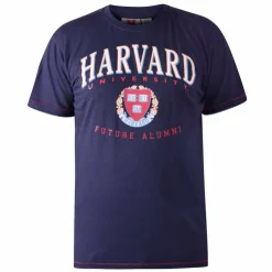 Clearance D555 Stapleford Herre T-shirt Plus Size - Navy Marl