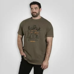 Clearance D555 Stockton Herre T-shirt - Khaki