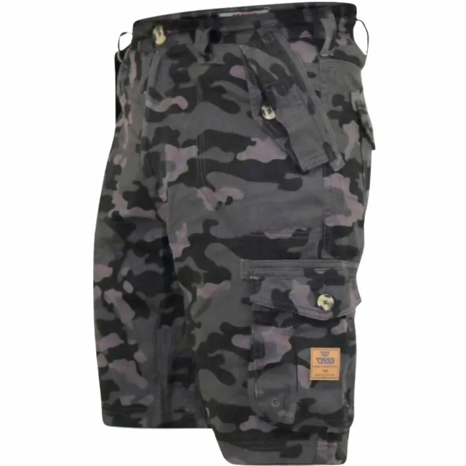 D555 Zavier Herre Shorts Plus Size - Black camo
