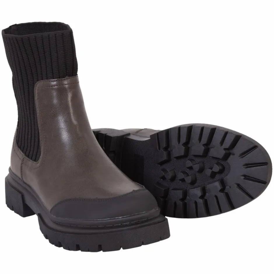 Clearance NN Dame Støvler - Khaki/Sort