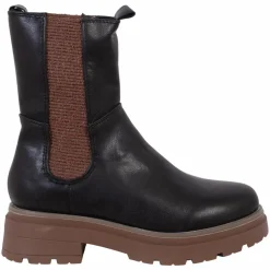 NN Dame Støvler - Sort/Cognac