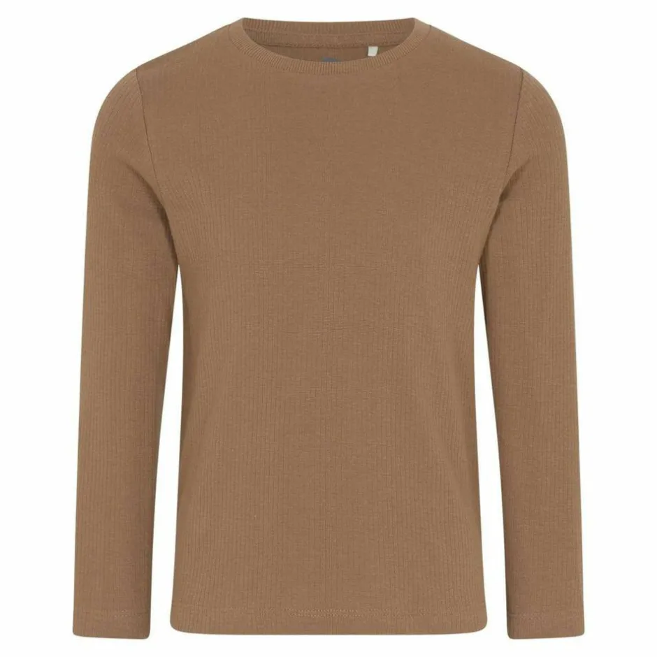 Best En Fant Børne Langærmet t-shirt i økologisk bomuld - Coca Mocha