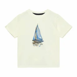 New En Fant Drenge T-shirt i økologisk bomuld - Egret