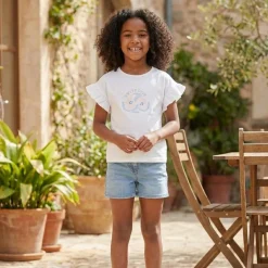 Hot En Fant Pige Bluse i økologisk bomuld - Egret