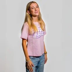 Best FirstGrade Naja Münster - Stop Hate Pige T-shirt - Lyserød