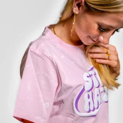 Best FirstGrade Naja Münster - Stop Hate Pige T-shirt - Lyserød