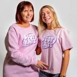 Best FirstGrade Naja Münster - Stop Hate Pige T-shirt - Lyserød