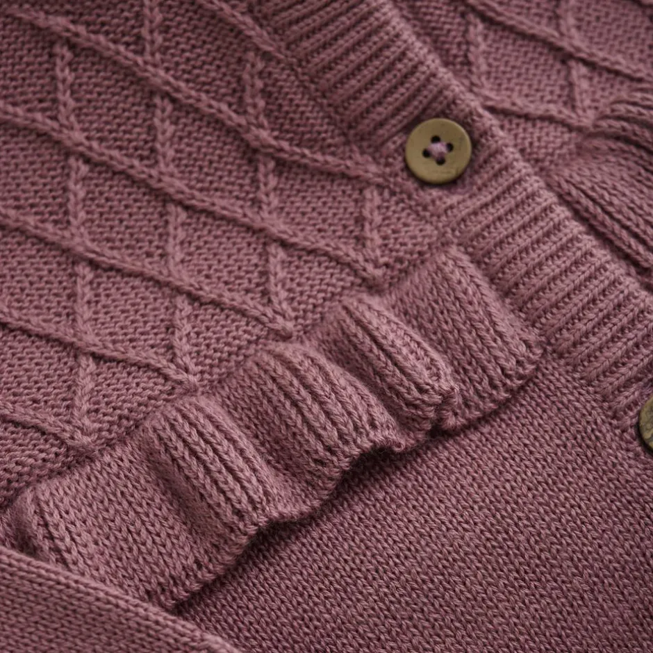 Fixoni Baby Cardigan i økologisk bomuld - Wistful Mauve