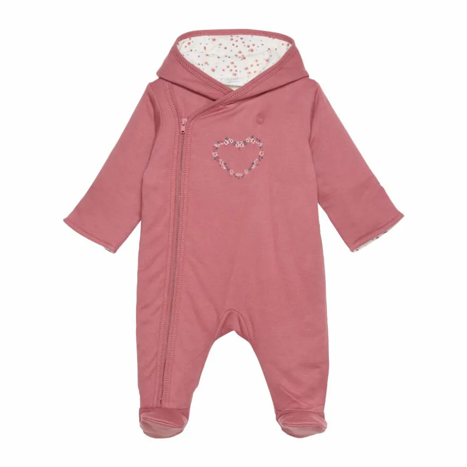 New Fixoni Baby Heldragt i økologisk bomuld - Withered Rose