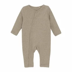 Outlet Fixoni Baby Heldragt i økologisk bomuld - Mocha Meringue Melange