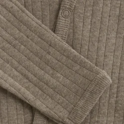 Outlet Fixoni Baby Heldragt i økologisk bomuld - Mocha Meringue Melange