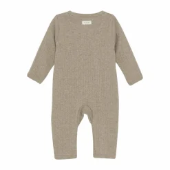 Outlet Fixoni Baby Heldragt i økologisk bomuld - Mocha Meringue Melange