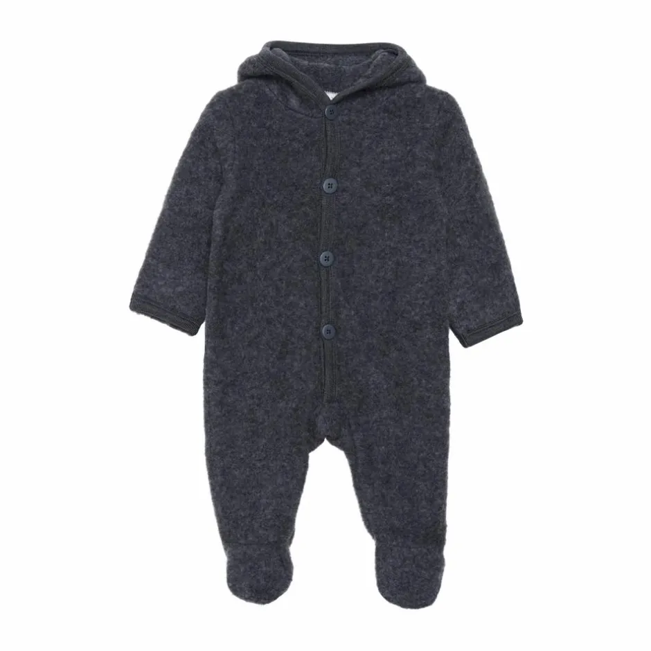 Fixoni Baby Heldragt i merinould - Dark Grey Melange