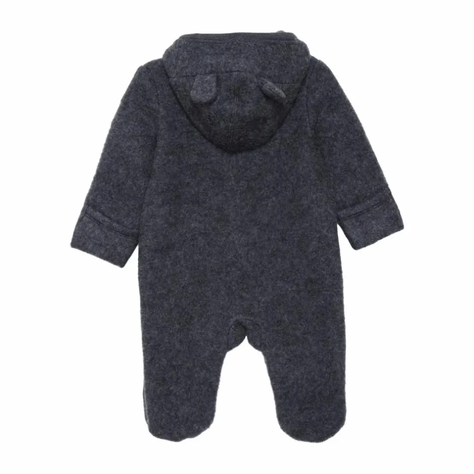 Fixoni Baby Heldragt i merinould - Dark Grey Melange