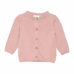 Outlet Fixoni Børne Cardigan i økologisk bomuld - Misty Rose