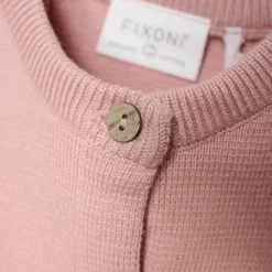 Outlet Fixoni Børne Cardigan i økologisk bomuld - Misty Rose