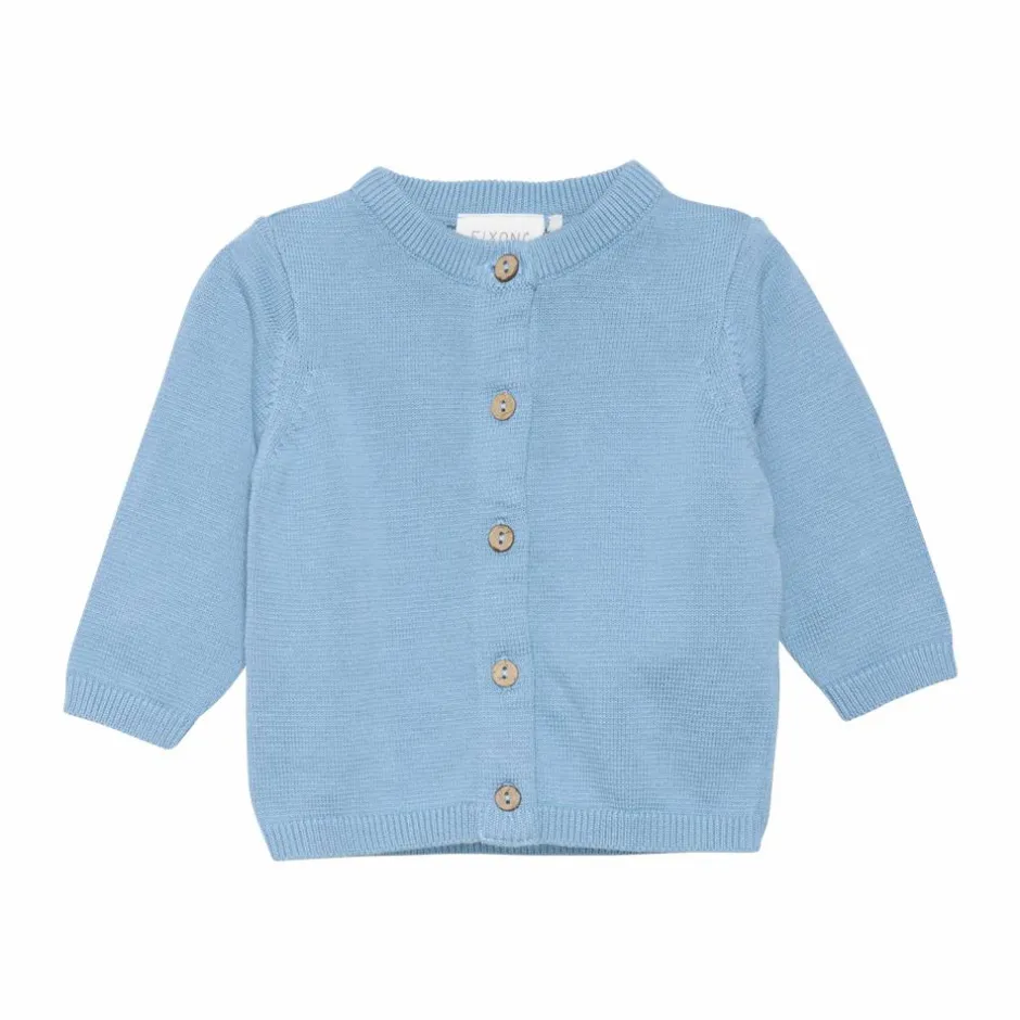 Online Fixoni Børne Cardigan i økologisk bomuld - Ashley Blue