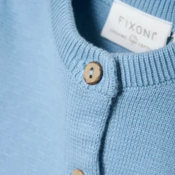 Online Fixoni Børne Cardigan i økologisk bomuld - Ashley Blue