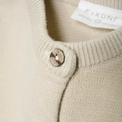 Fixoni Børne Cardigan i økologisk bomuld - Oatmeal