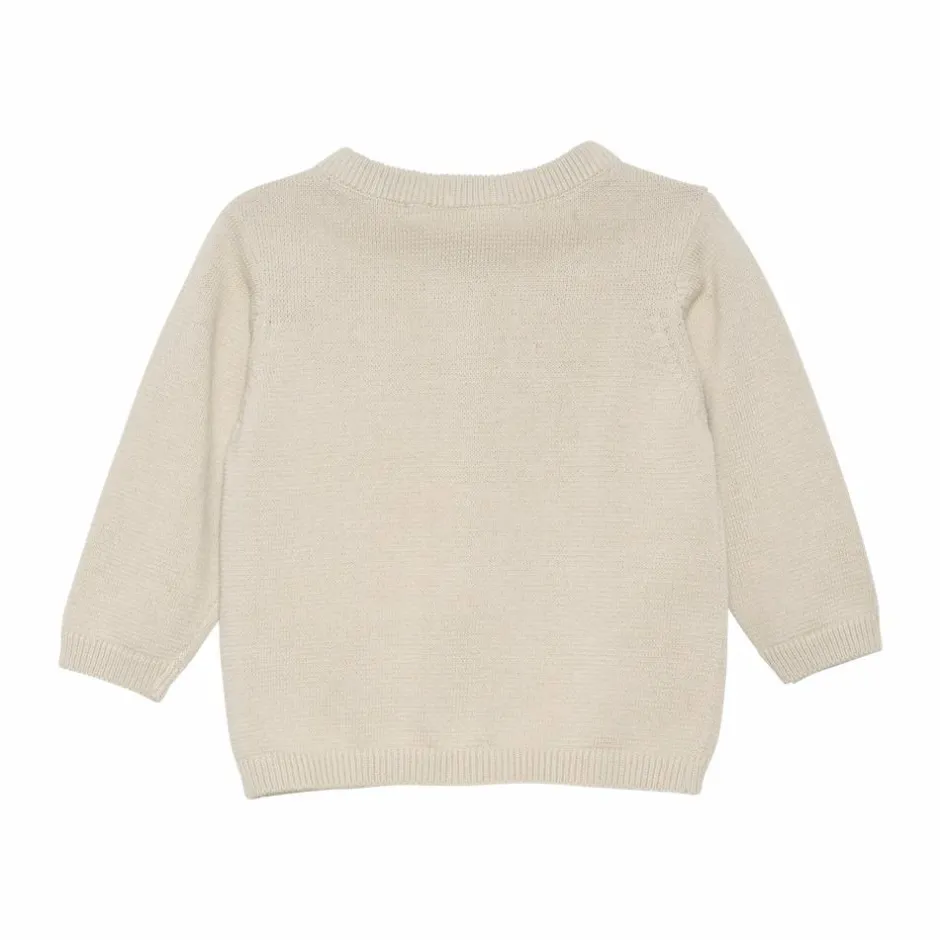 Fixoni Børne Cardigan i økologisk bomuld - Oatmeal