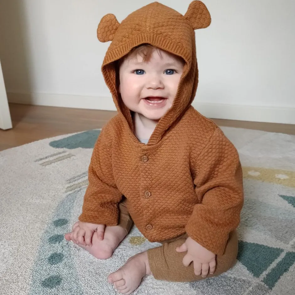 Online Fixoni Børne Cardigan i økologisk bomuld - Lion