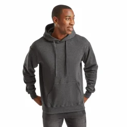 Discount Fruit of the loom Unisex Hættetrøje - Dark Heather Grey