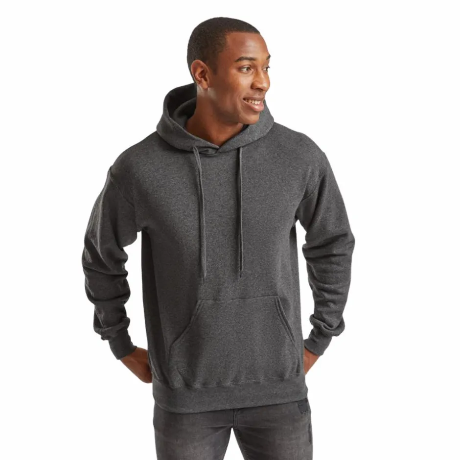 Discount Fruit of the loom Unisex Hættetrøje - Dark Heather Grey