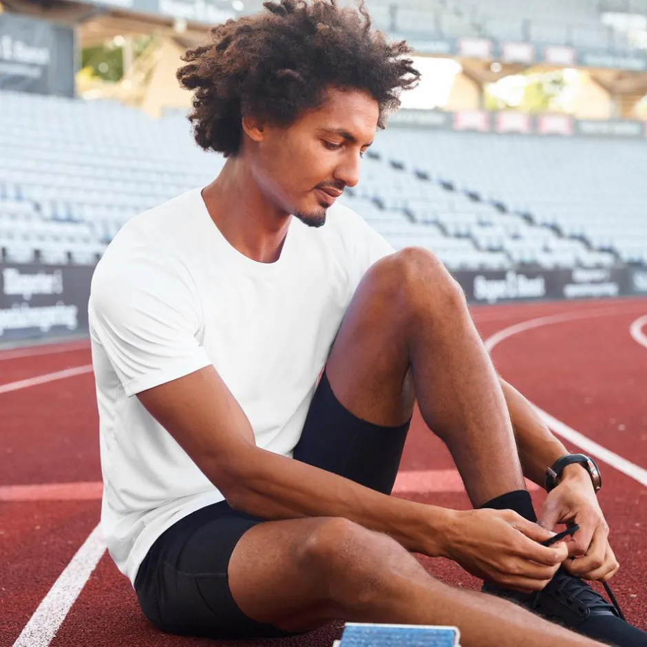 Discount GEYSER by ID Essential Herre Trænings t-shirt - Hvid