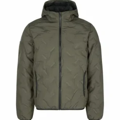 Sale GEYSER by ID Quilted Herre Vinterjakke - Oliven melange