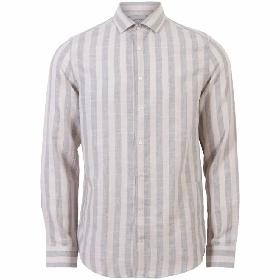 New Gnious Herre Skjorte - Lt. Grey Mix