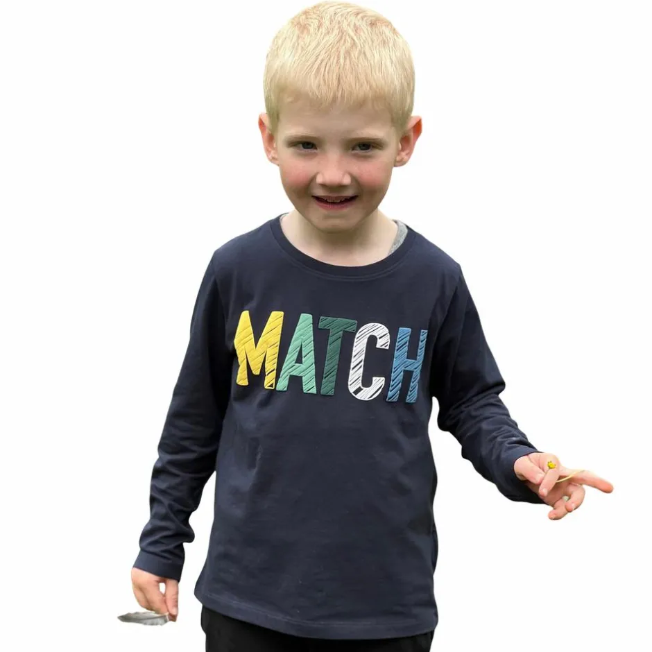 Discount Guppy Doran Drenge Langærmet t-shirt - Dark Sapphire