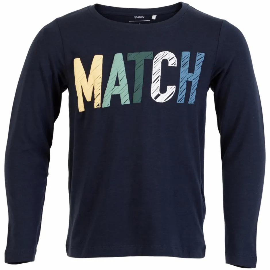 Discount Guppy Doran Drenge Langærmet t-shirt - Dark Sapphire