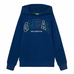 Online Guppy Liel Børne Hættetrøje - Navy Peony