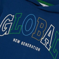 Online Guppy Liel Børne Hættetrøje - Navy Peony