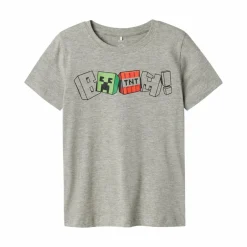 Discount Guppy Minecraft Drenge T-shirt - Grey Melange