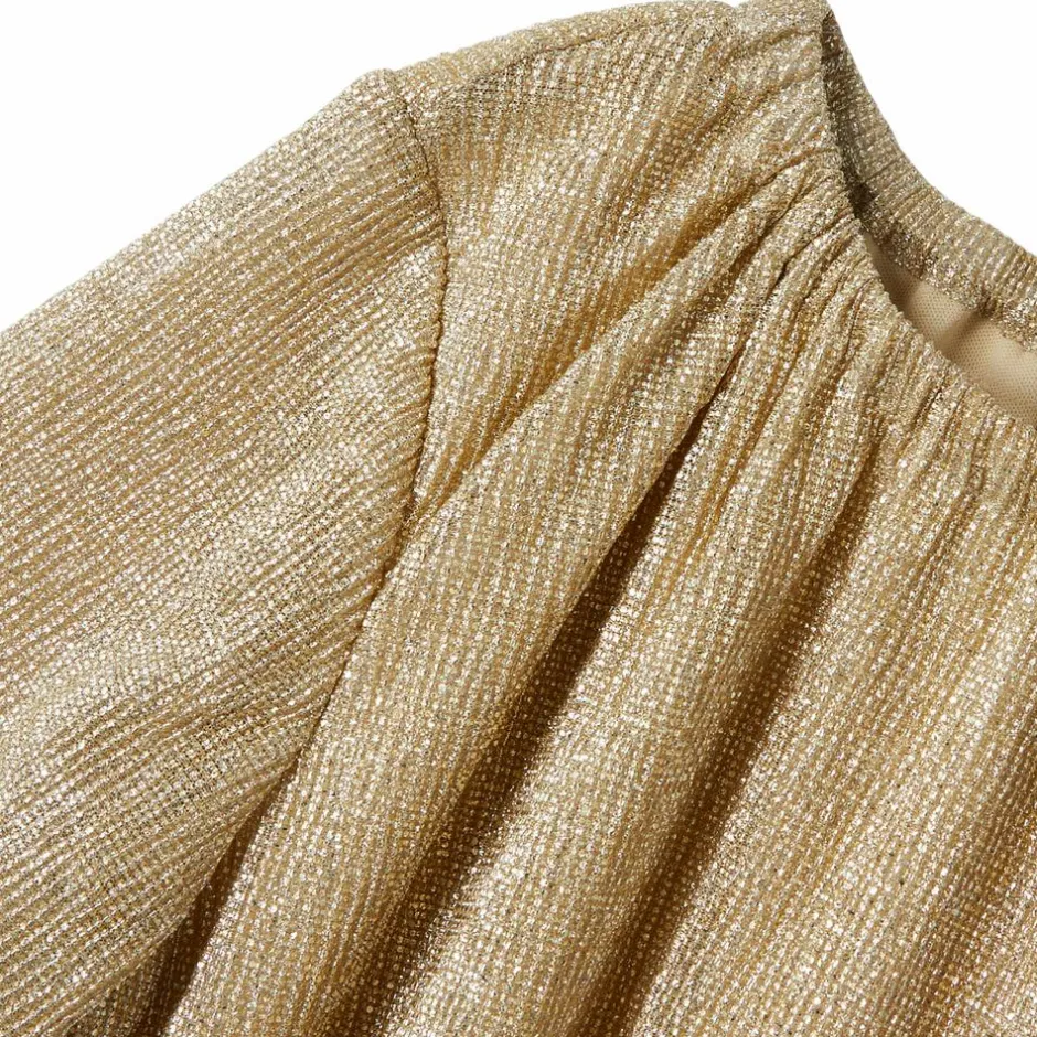 Clearance Guppy Ria Pige Kjole m. glimmer - Gold Colour