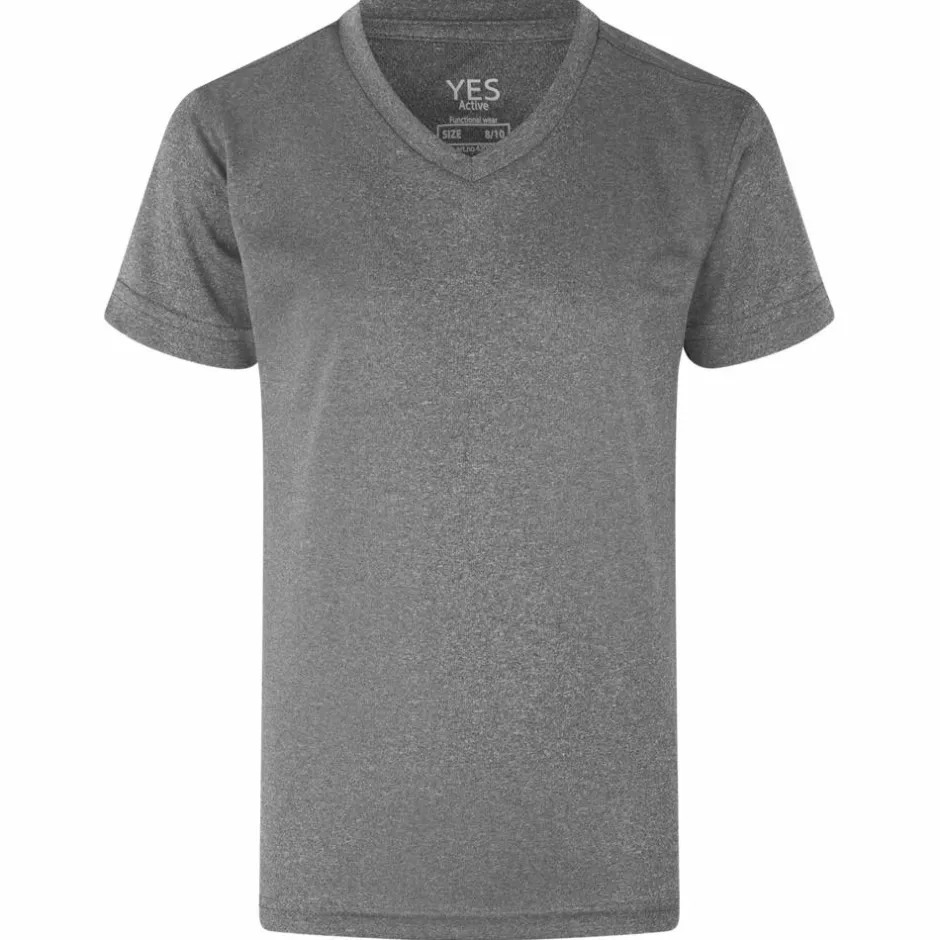 Sale ID Active Børne Trænings t-shirt - Grå Melange