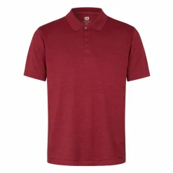 Clearance ID Active Herre Polo - Mørk rød melange