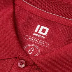 Clearance ID Active Herre Polo - Mørk rød melange