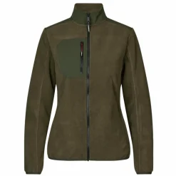 Sale ID Bonded Dame Fleecejakke - Oliven