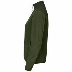 Sale ID Bonded Dame Fleecejakke - Oliven