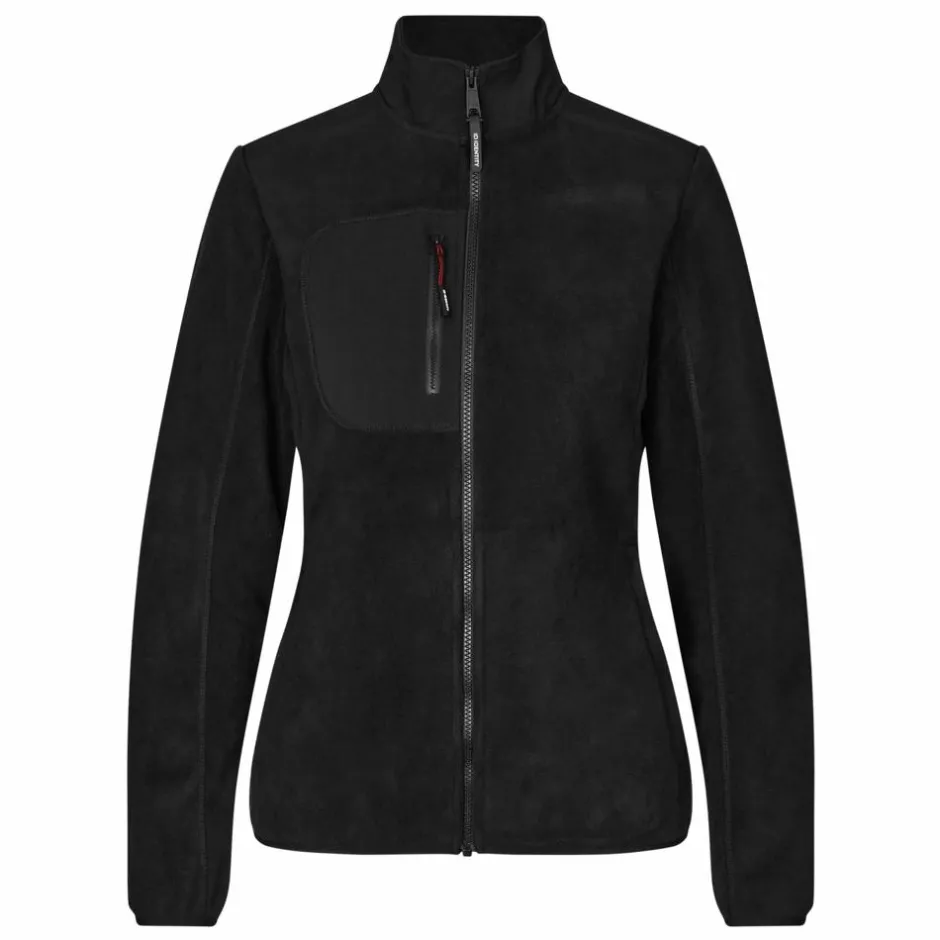 Best ID Bonded Dame Fleecejakke - Sort