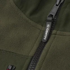 Discount ID Bonded Dame Vest m. fleece - Oliven