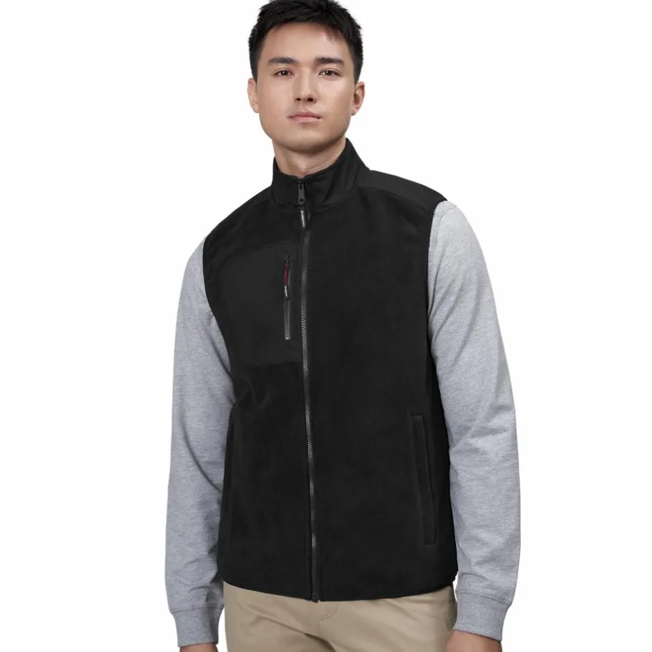 Best ID Bonded Herre Vest m. fleece - Sort