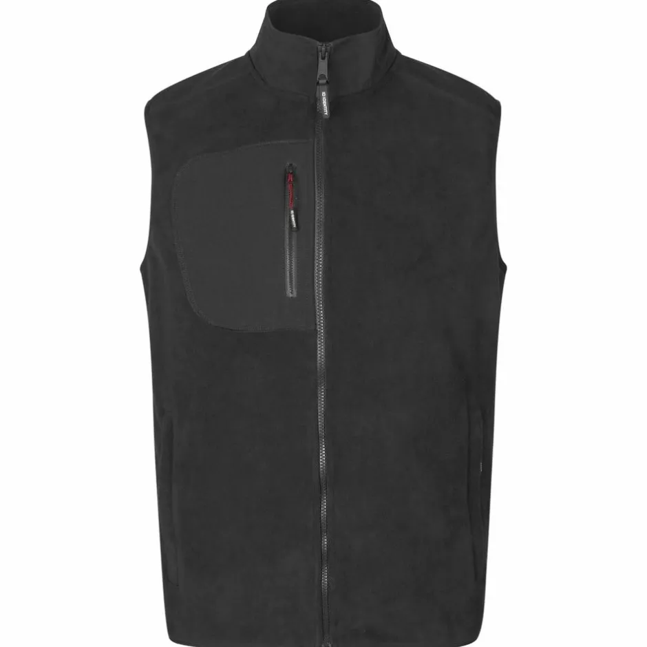 Best ID Bonded Herre Vest m. fleece - Sort